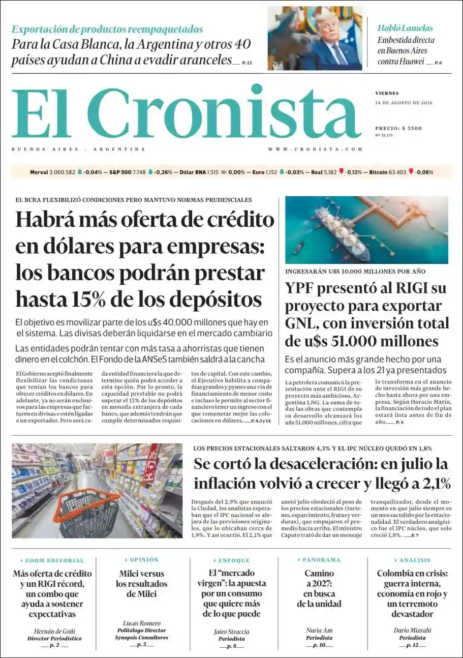 Estudios Max | RADIO CON AGUANTE - Tapa del diario Cronista
