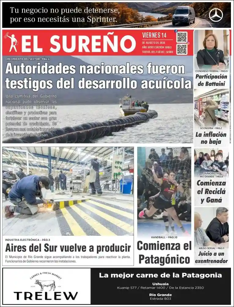 Estudios Max | RADIO CON AGUANTE - Tapa del diario El Sureño